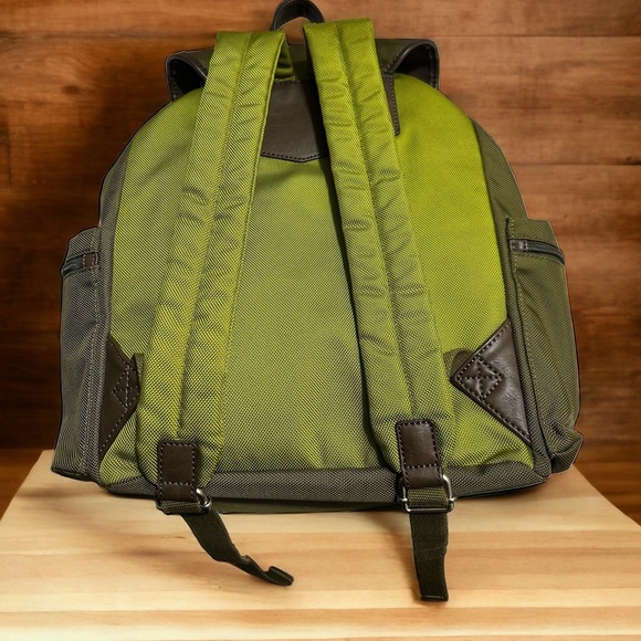 Fossil NWOT Buckner Rucksack Laptop Backpack in Green and Brown - Picture 4 of 16